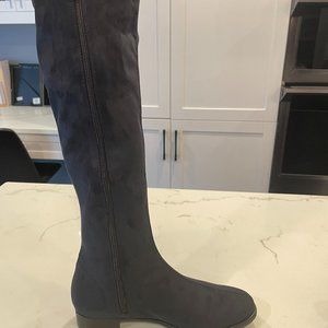 Ron White Navy Stretch Eco Suede Boot Size Euro 38/US 7.5/8 NEW